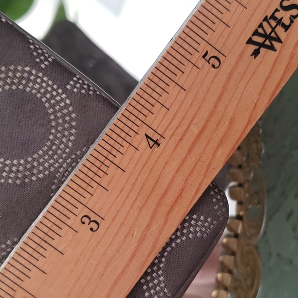 Coach Gray Monogram Zip Wristlet - Picture 6 of 10